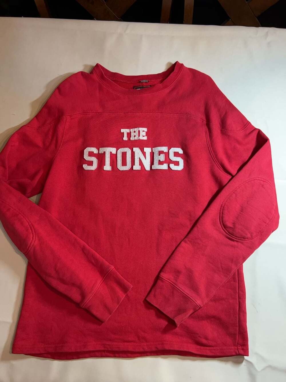 Zip Code The Stones Red Varsity Sweatshirt Size Medium